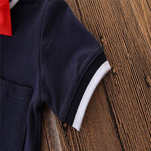 NLGToy Roupas de verão para meninos roupas de gravata borboleta camisa + shorts terno de festa para