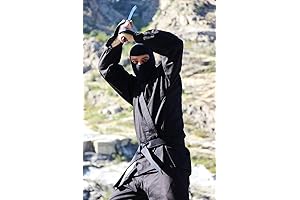 Genuine Ninja Cloak: Experience Stealth in 14oz Authentic Costume with Complimentary Black Belt
