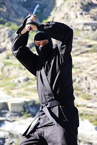disfraz auténtico de ninja, 14onzas, incluye cinturón color negro
