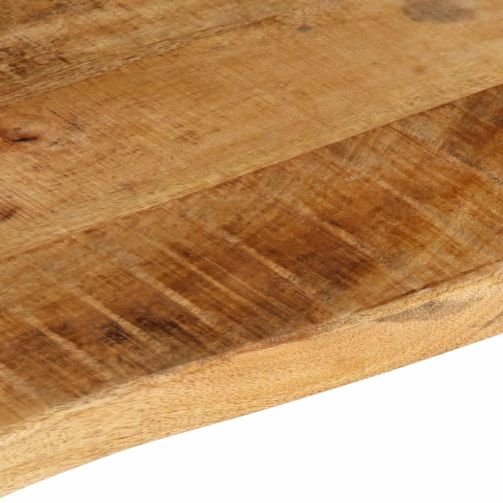 vidaXL Tablero de Mesa Borde Natural Madera Maciza Mango 80x60x2,5 cm