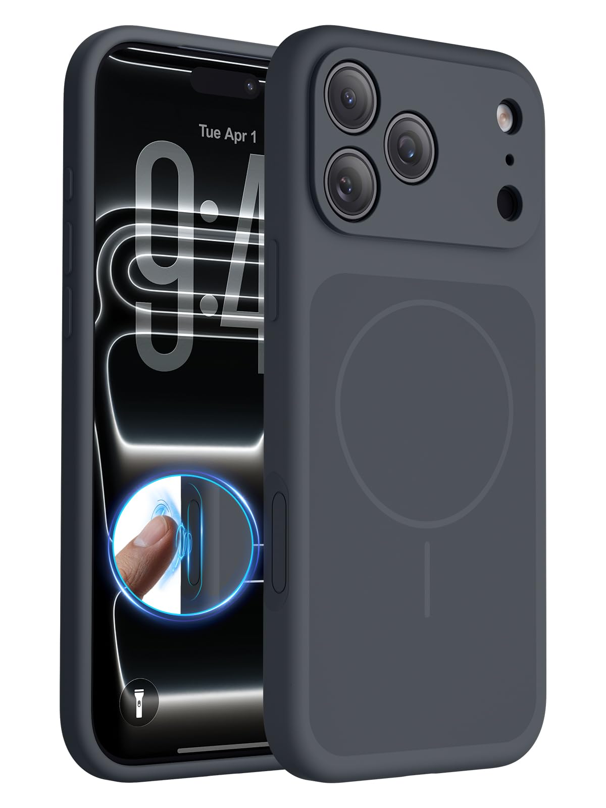 FlyReal Magnetic for iPhone 17 Pro Max Case, 6.9", Space Gray