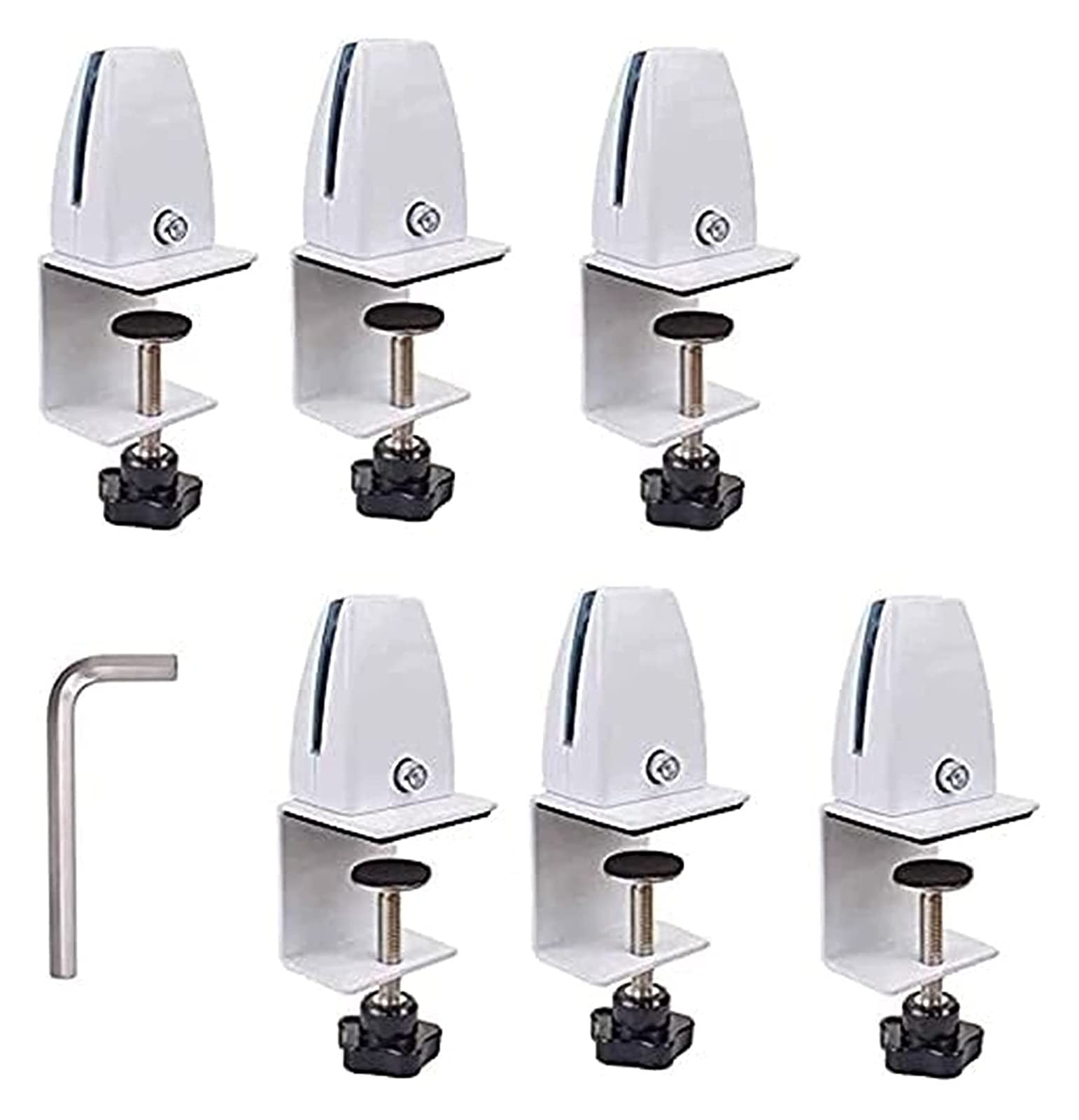 Support de partition anti-bruit pour fixer un écran séparateur en verre ou bois sur bureau