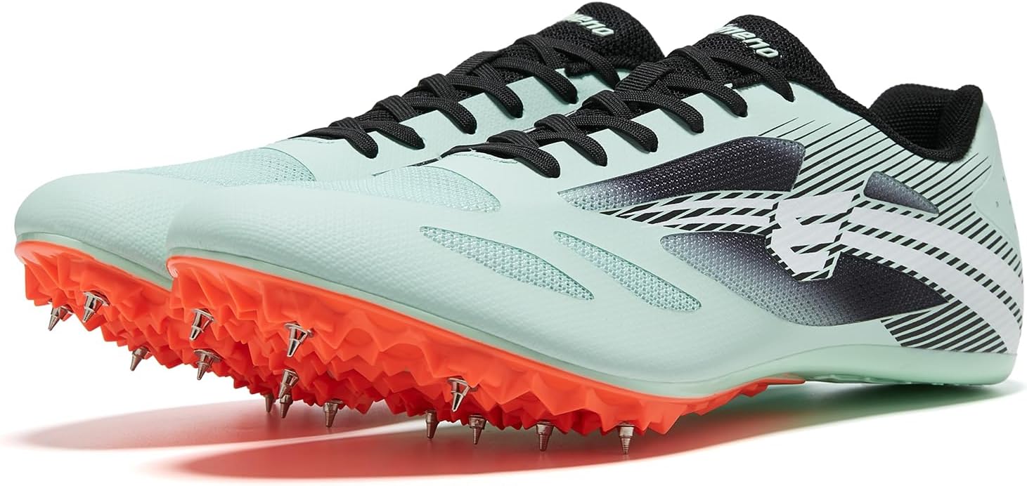 Men's Track and Field Shoes Women Lightweight Breathable Spikes for Multi-Events Jump Shoes
