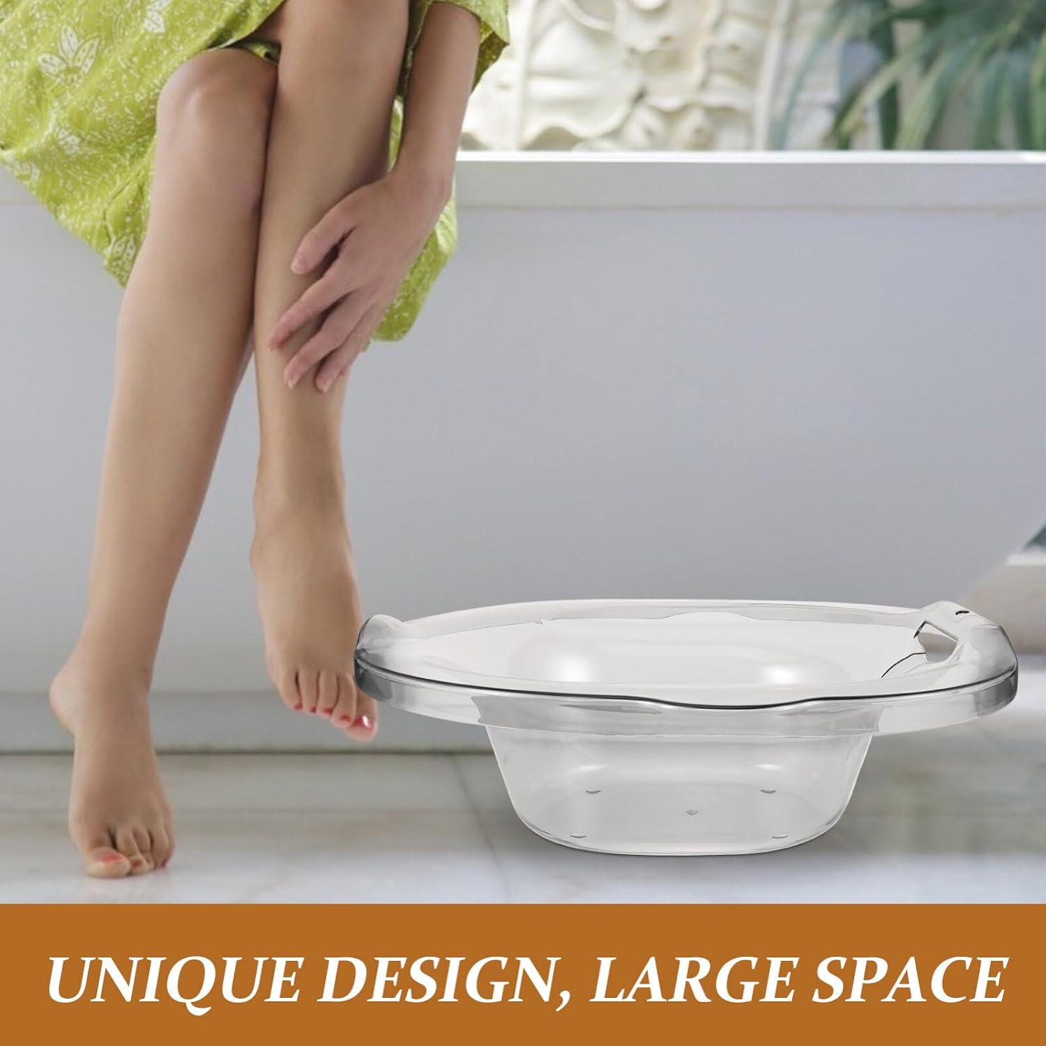 Sitz Bath Basin for Hemorrhoids Relief Ergonomic Design for Comfort Thickened for Postpartum Care Fits Toilets to Prevent Spillage