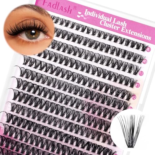 10. Bild von Wimpern Einzeln Cluster für Wimpernverlängerung 40P 0.07 D Curl Mix 8-16mm Individuelle Cluster Künstliche Wimpern Wimpernbüschel für Anfänger