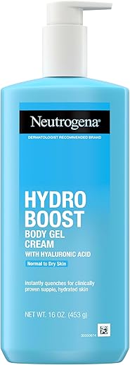 Neutrogena Hydro Boost Body Gel Cream Review — Lightweight, Fragrance-Free Hyaluronic Acid Moisturizer for Normal to Dry Skin (16 oz)
