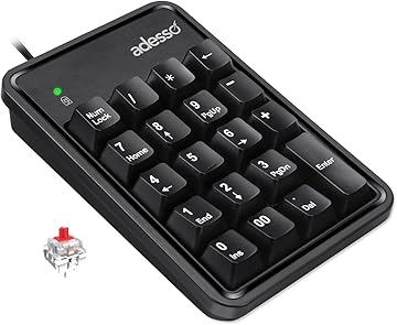 ADESSO EasyTouch 600 Mechanical Numeric Keypad USB with Cherry Red Switches ADESSO+EasyTouch+600+Mechanical+Numeric+Keypad+USB+with+Cherry+Red+Switches