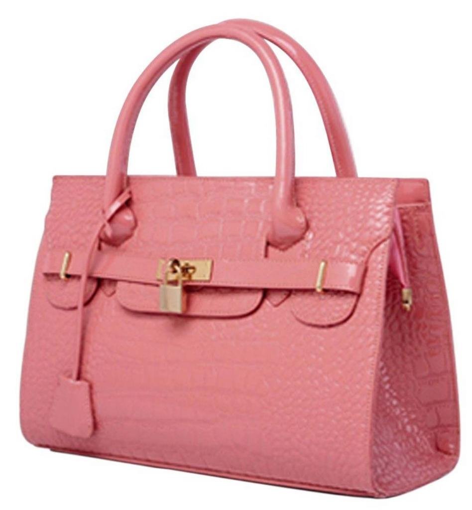 Summer Classic women shoulder messenger bag faux leather lady handbag tote purse-Pink