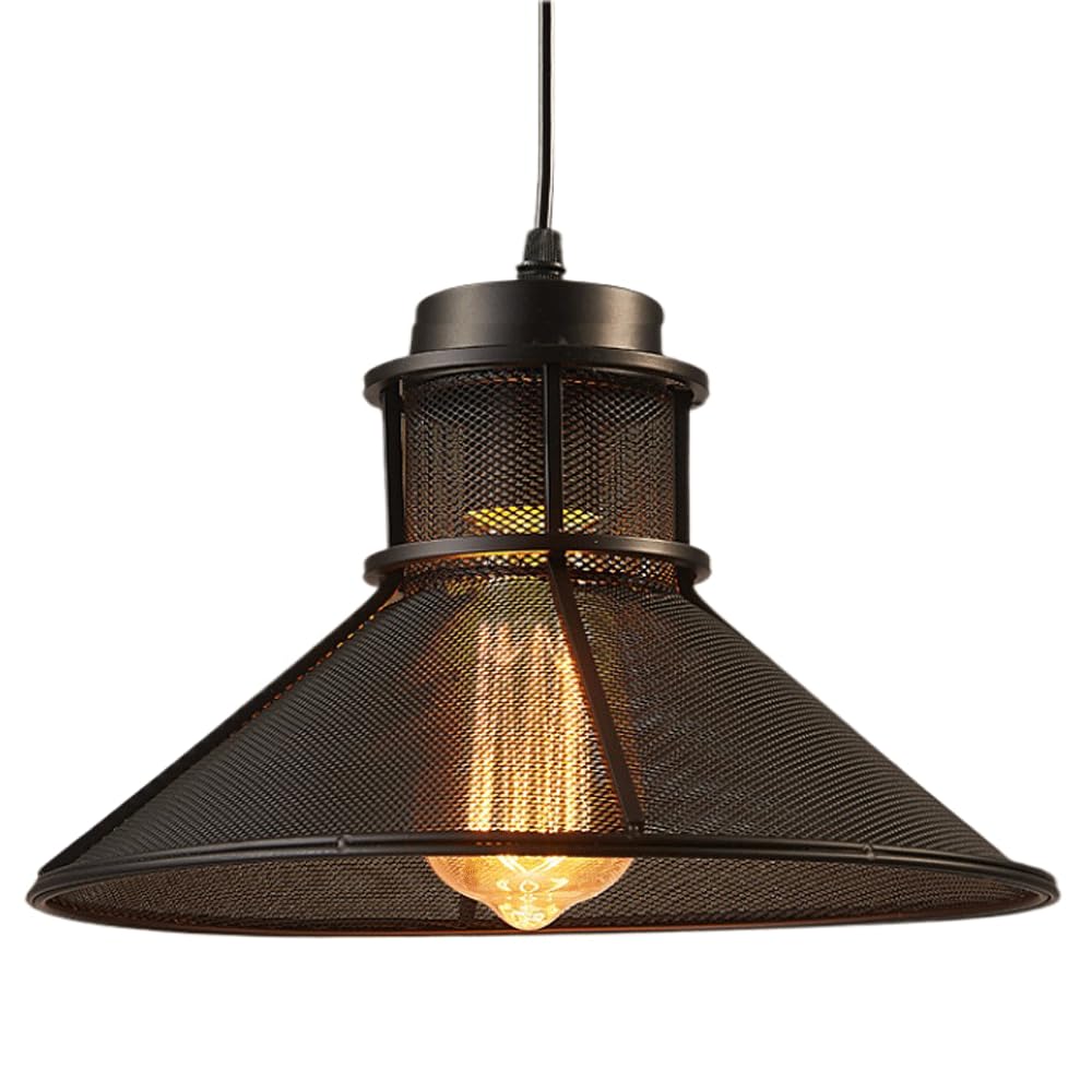 Lustre tête unique E27 en fer rétro américain luminaire créatif de porche