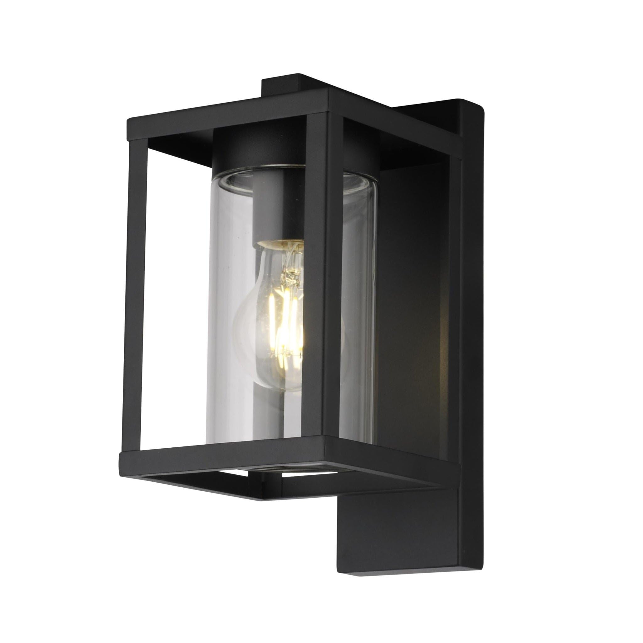 CGC Lighting Outdoor Outside Wall Light Black Security LED Modern, E27 Bulb, Mains Powered, Garden, Porch, Patio (Black) - Image 3