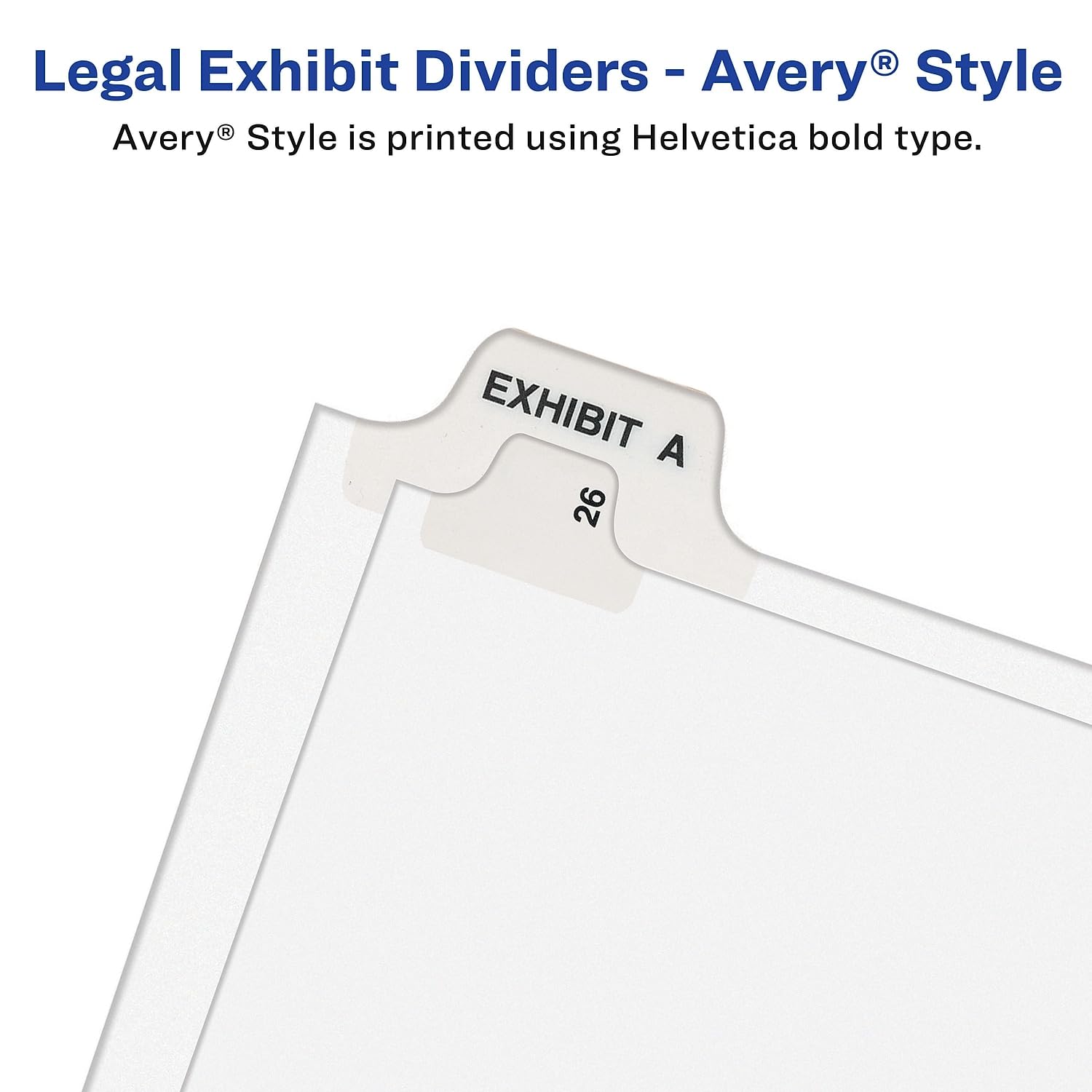 Avery 01406 Exhibit Side Tab Divider, Printed: F, Letter Size, White, 25/Pack - Image 5