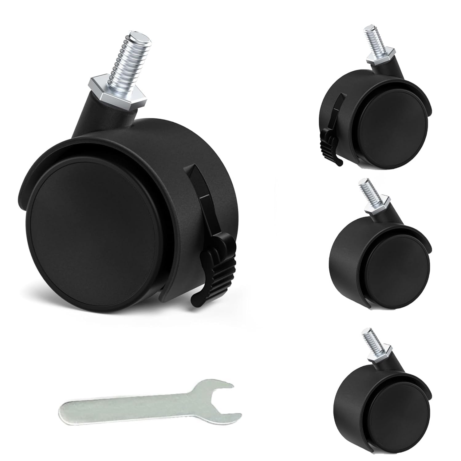 Amazon.co.jp: キャスター ネジ式キャスター m6 ストッパー付き 50径