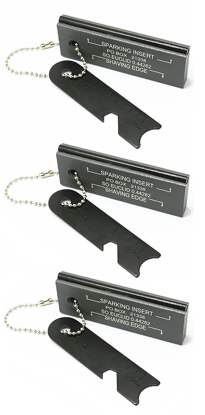 ZHENYANG Magnesium Flint Fire Starter, Survival Flint Tool for CampingHikingEmergency, Black