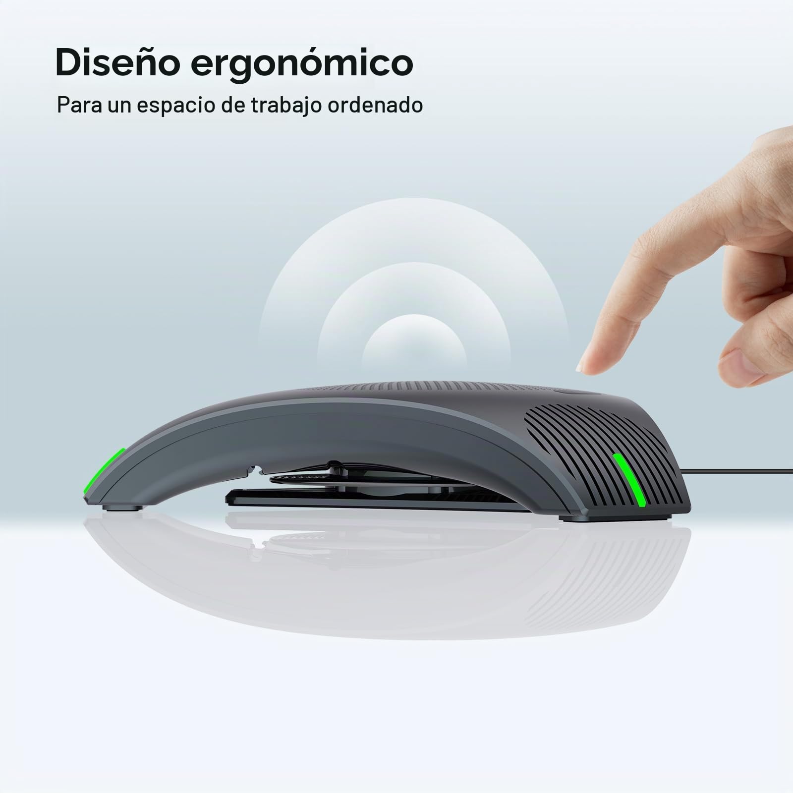 Altavoz y micrófono de conferencia, altavoz USB con captación de voz omnidireccional de 360°, sonido de alta fidelidad, reducción de eco y ruido para negocios, oficina en casa, reuniones en línea
