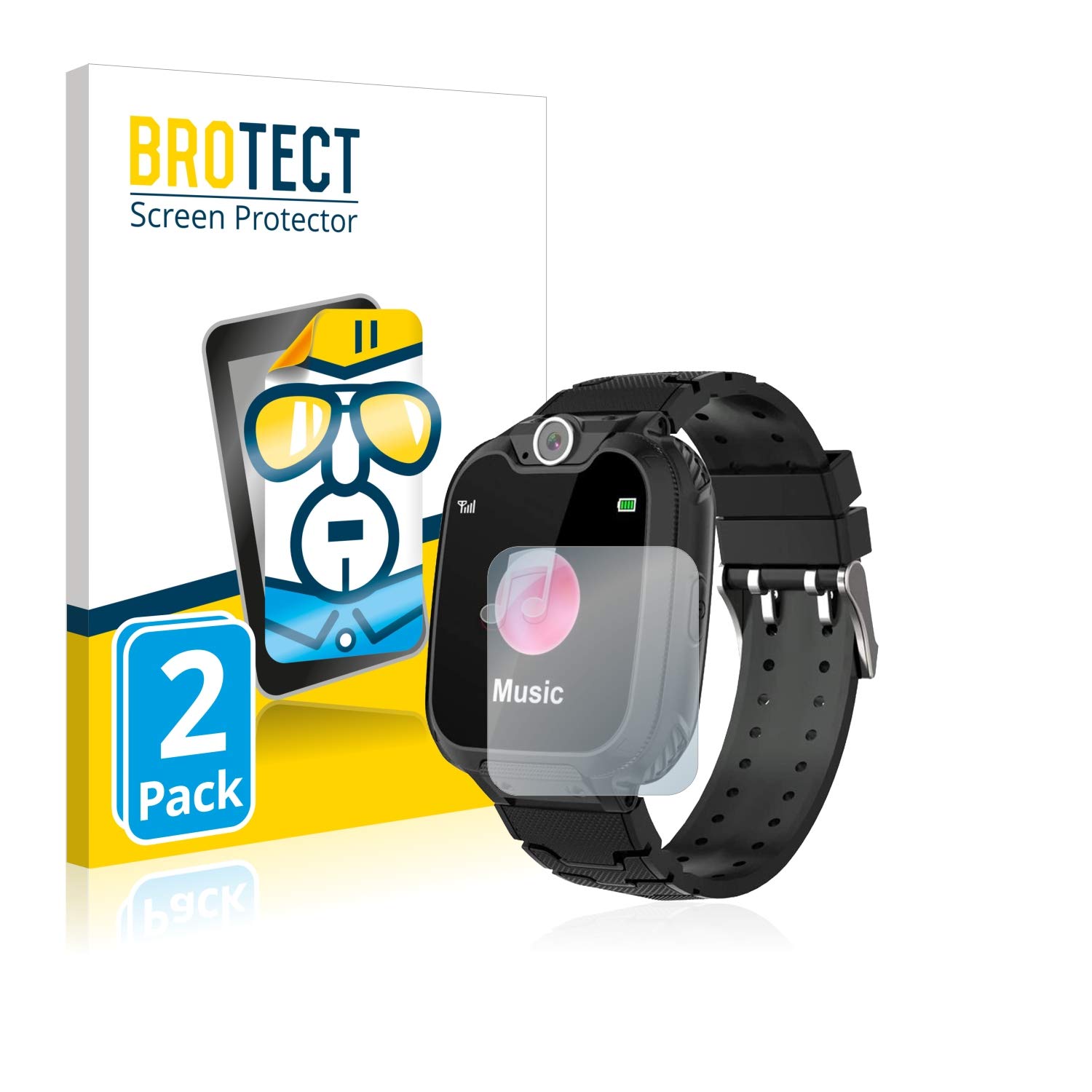 BROTECT. 2X HD-Clear Screen Protector for UKpingping S12A-03, Crystal-Clear, Hard-Coated, Dirt-Repellent