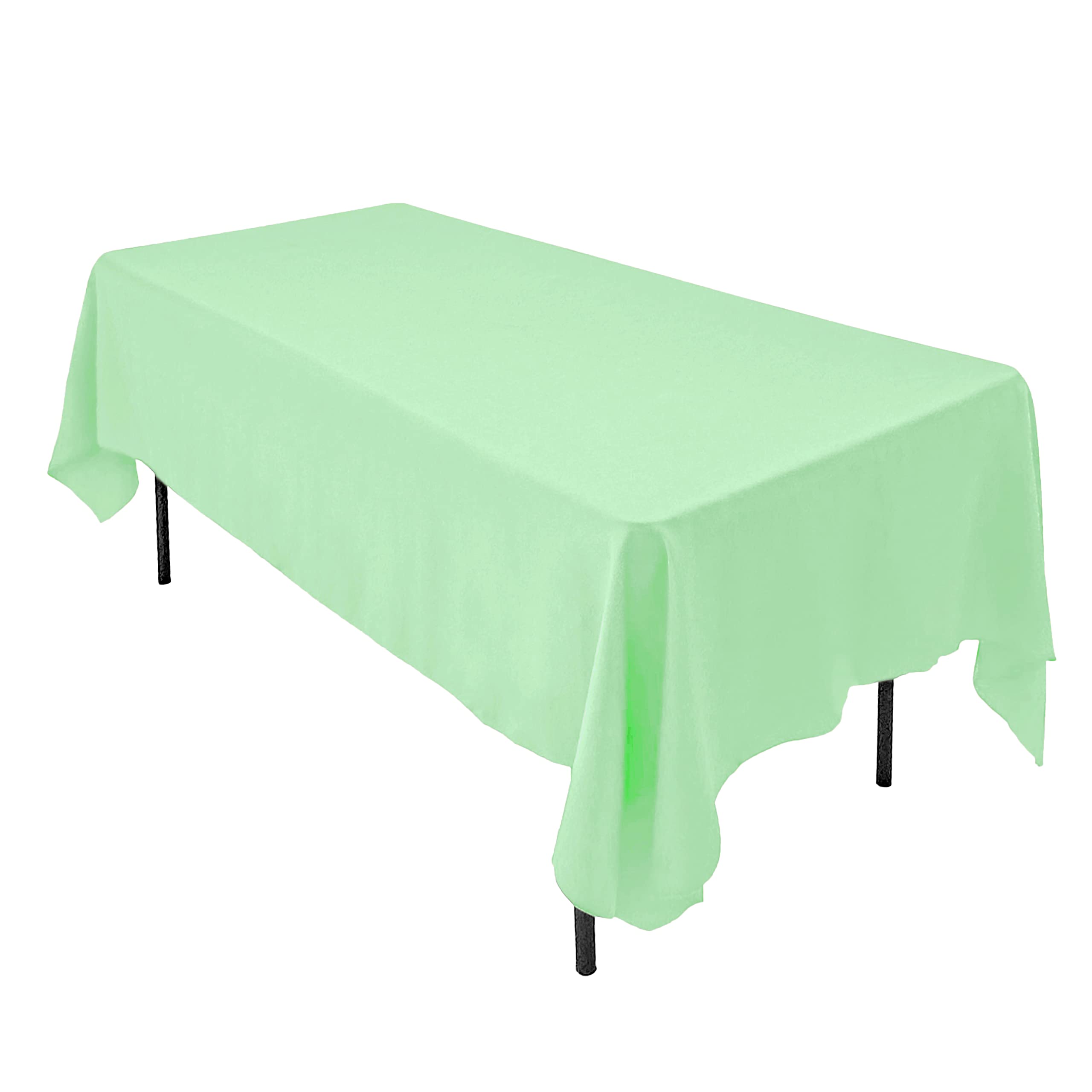AK TRADING CO. 60 x 102-Inch Rectangular Polyester Tablecloth - Made in USA - Wrinkle-Resistant, Flame Retardant, Durable Party Table Cover, Banquet