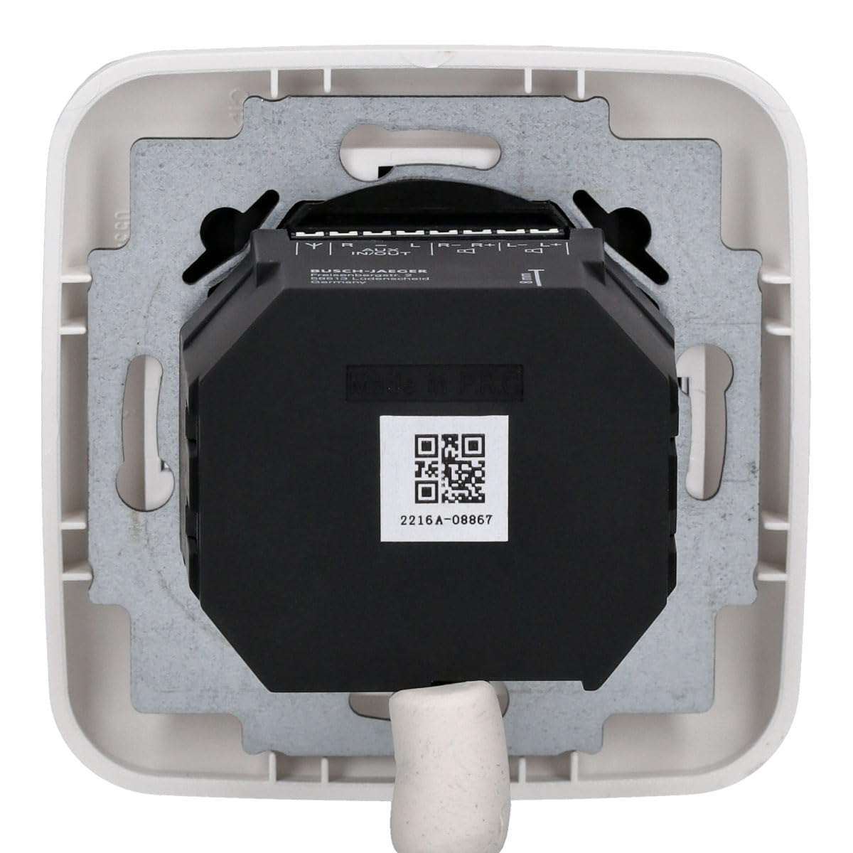 Busch-Jaeger Unterputzradio-Set: 8215 U-101 Busch- DAB+ Radio + 8252-214-101 Zentralscheibe für Busch- DAB+ Radio + 2511-214 Abdeckrahmen 1-fach Alpinweiß Reflex SI