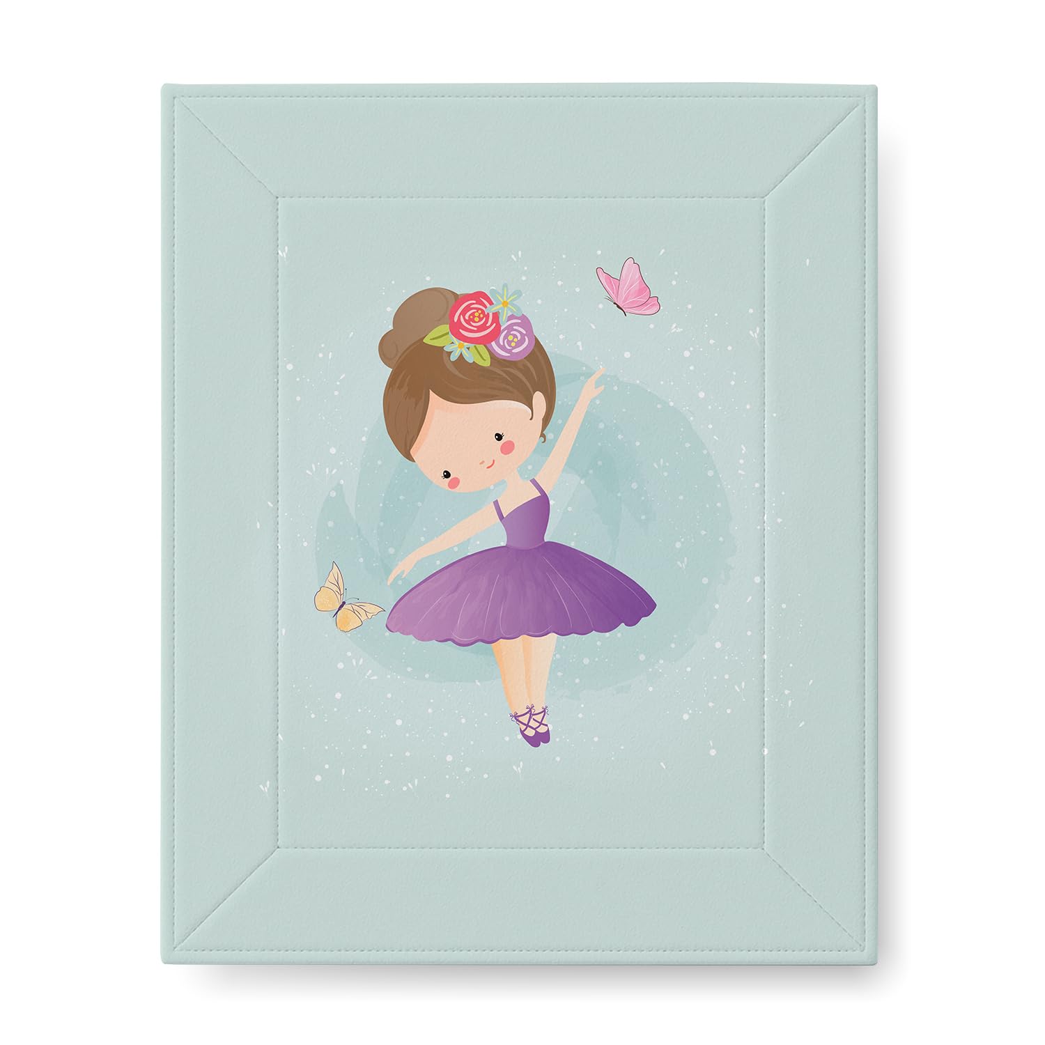 Tidy Sleep Baby Changing Mat – Waterproof, Foldable, Padded Diaper Changing Sheets for Newborns & Infants – Ballerina (65 cm x 45 cm)