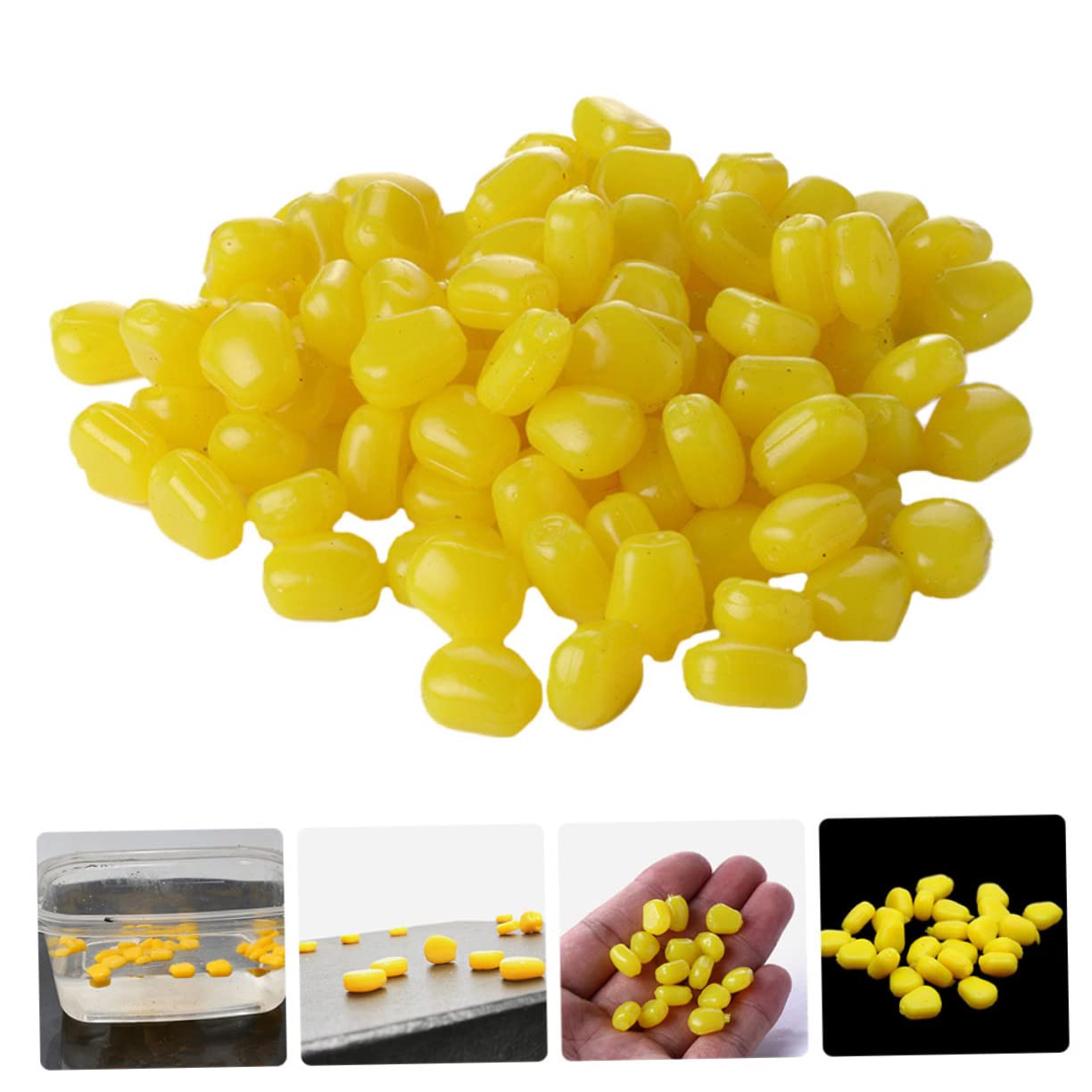 BESPORTBLE 400 Pièces Appât De Maïs Appâts De Pêche Artificiels Simulation Appâts De Carpe Faux Leurres Souples Faux Pop-Corn Leurres De Pêche en Eau Salée Appâts De Pêche Simulés