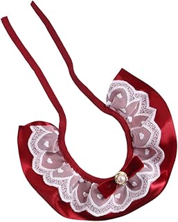 UKCOCO Cachecol Gola Para Animais De Estimação Pequena Coleira Decorativa Para Animais De Estimação Gola Para Gatos Gravata Borboleta De Poliéster Pérola