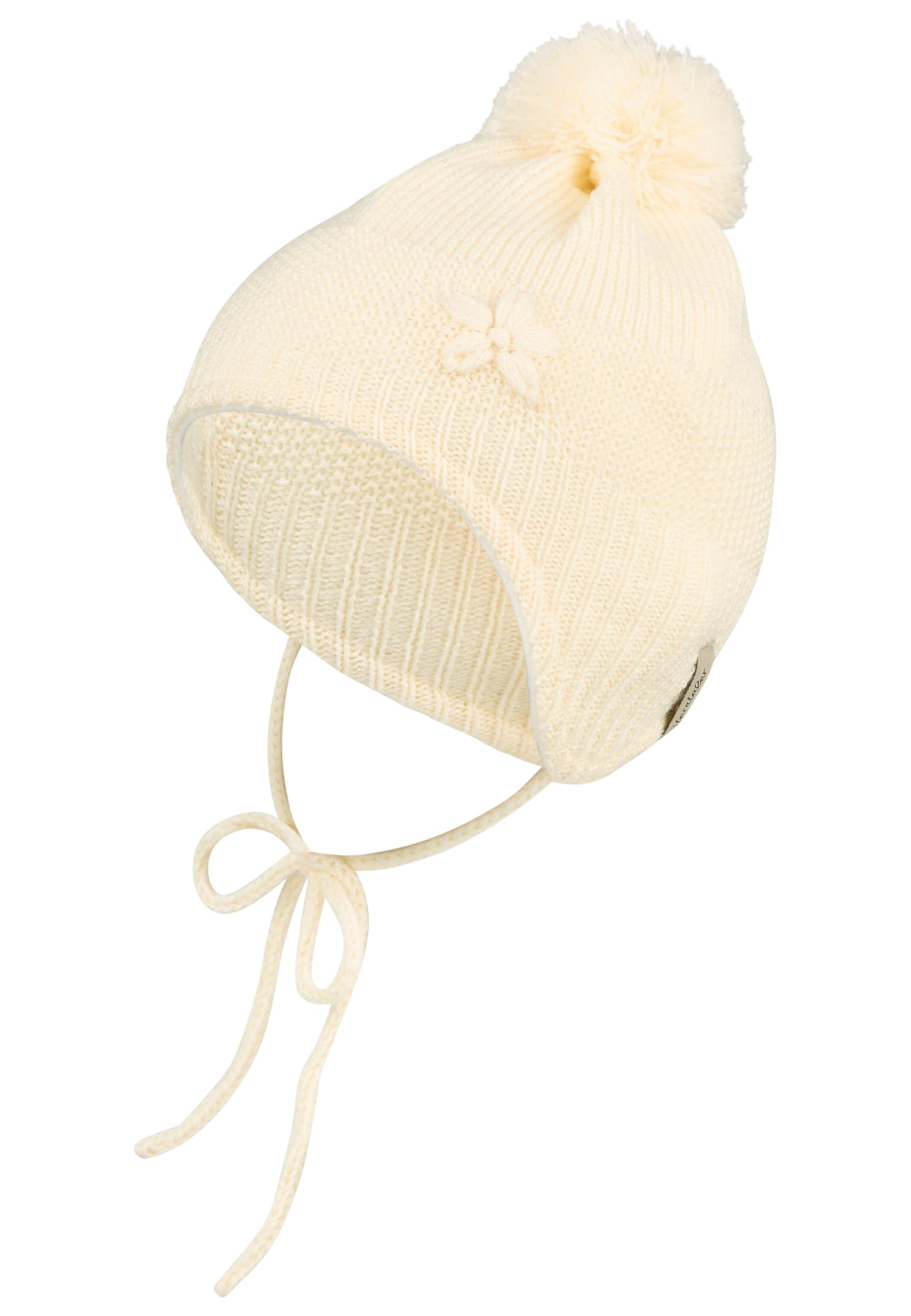 Sterntaler Mädchen Beanie-Mütze Bommelmütze Blume