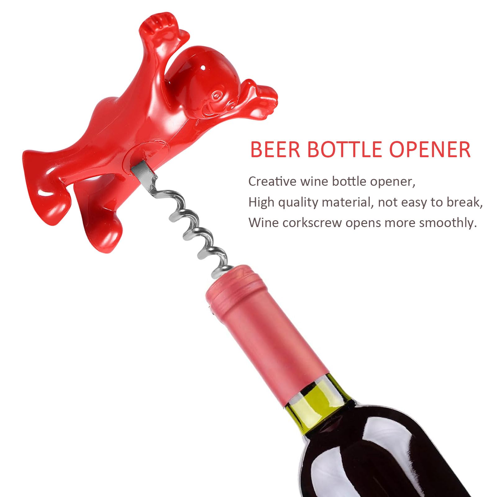 Grappige flesopener voor mannen, 3 stuks bierflesopener, wijnflesopener