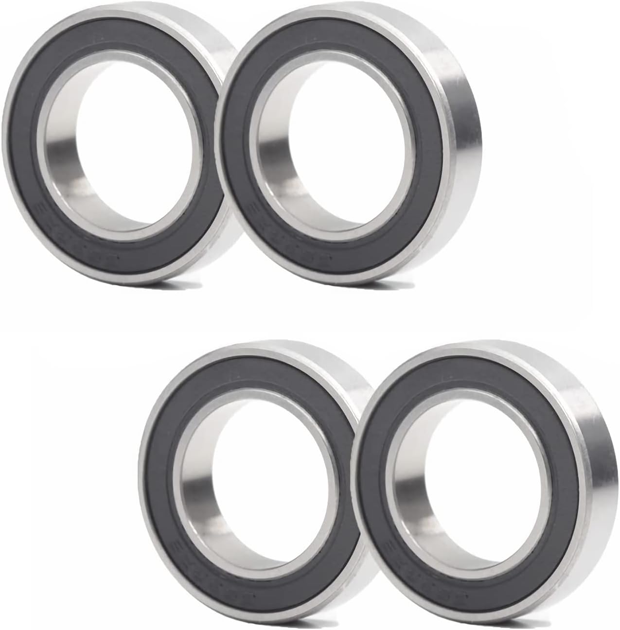 18307RS Bearings, 18x30x7mm Ball Bearing 18307-2RS Double Rubber Sealed Shielded Bearing ID 18mm, OD 30mm, Thickness 7mm Pre-Lubricated Deep Groove Ball Bearing for 3D Printer, Scooters 4pcs