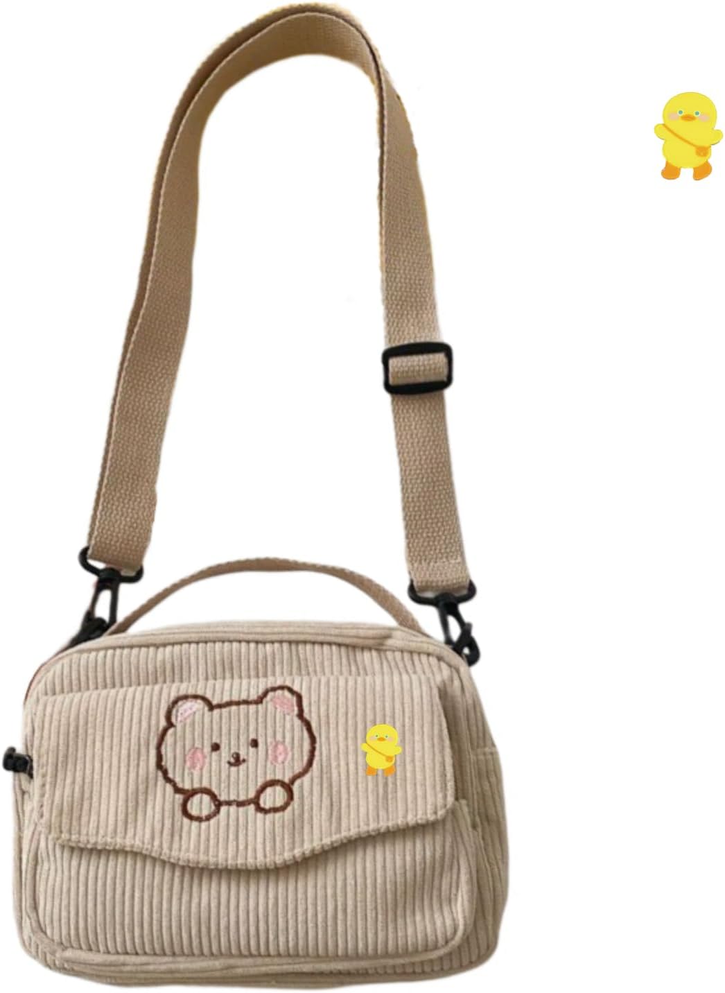 AWXZOM small cute Corduroy Crossbody bag min Kawaii Purse Crossbody Bag