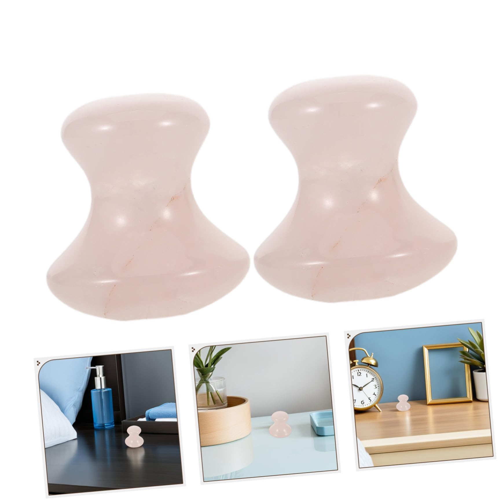 Gatuida 3pezzi Strumento Gua Sha Facciale in Cristallo Forma Di Fungo Pietra Per Massaggio Viso e Collo Tavola Gua Sha Massaggiatrice Portatile Per Spa e Casa