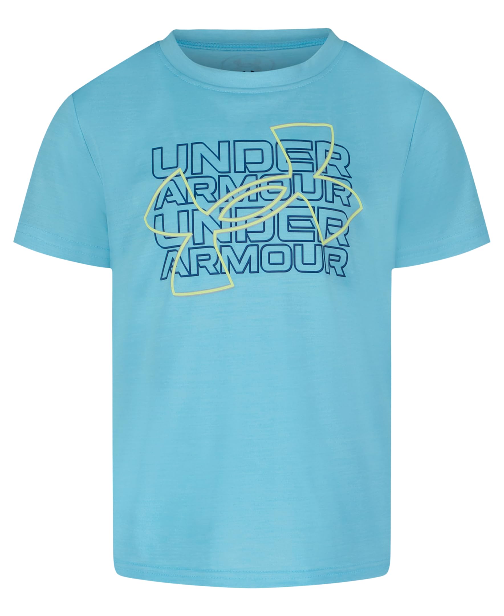 Under Armour Boys Short Sleeve Core Graphic T-Shirt Lightweight Breathable Relaxed Fit Fresco Blue Breakout 7