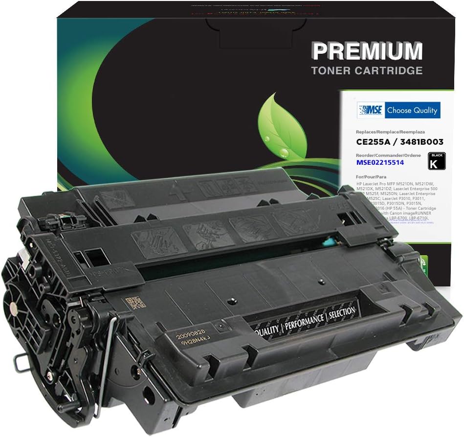 MSE Brand Remanufactured Toner Cartridge for HP 55A CE255A | Black