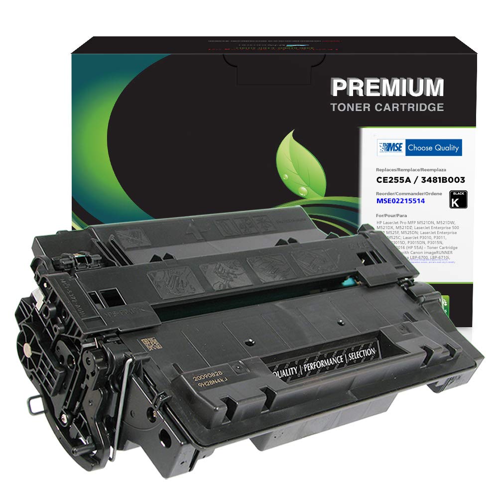 MSE Brand Remanufactured Toner Cartridge for HP 55A CE255A | Black