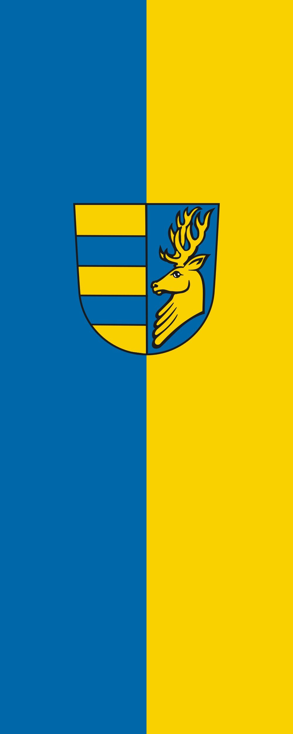 Drapeau Friolzheim format portrait de 300x120cm pour pavoisement extérieur