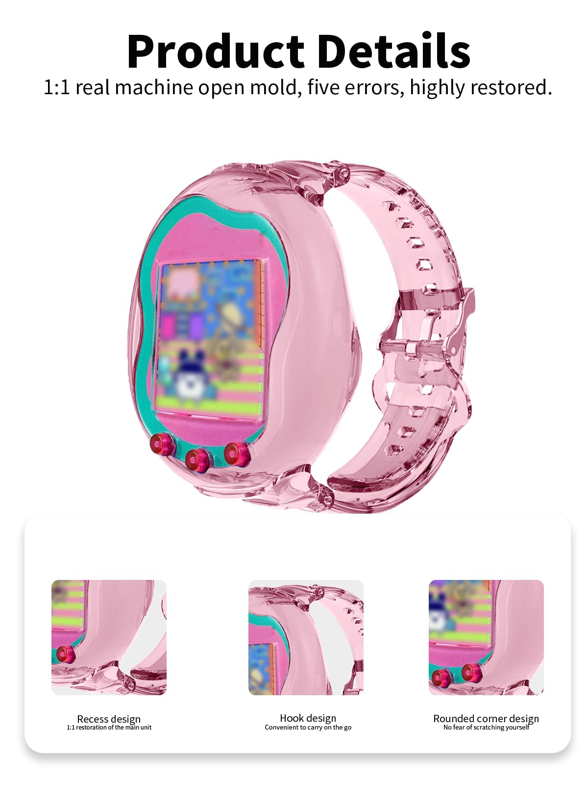 Silicone Case for Tamagotchi Bandai Uni, Soft Protective Cover with Hand Strap,toergy Comfortable - Image 3
