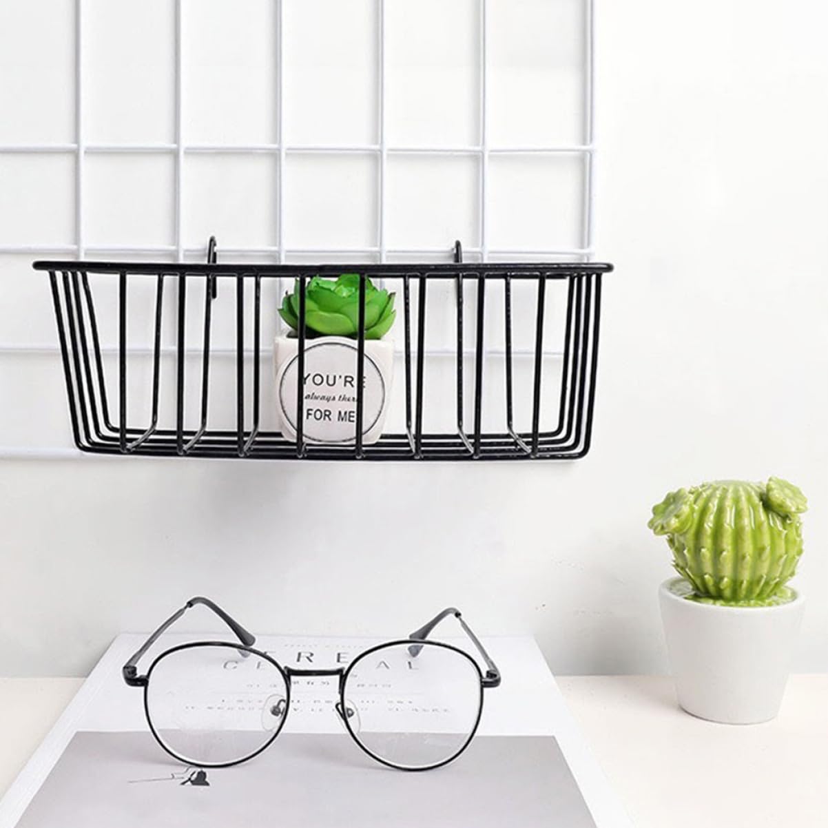 2sets Wall-Mount Pegboard Baskets Iron Wire Storage Bins for Organizing Tools Home Decor and Kitchen Essentials Easy to Install Removable for Any Room