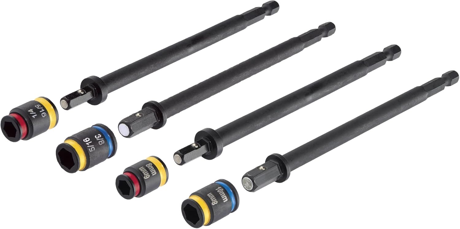 Malco MALCOMBO3 6 in. C-Rhex Cleanable, Reversible Magnetic Hex Driver, 4 Piece Set