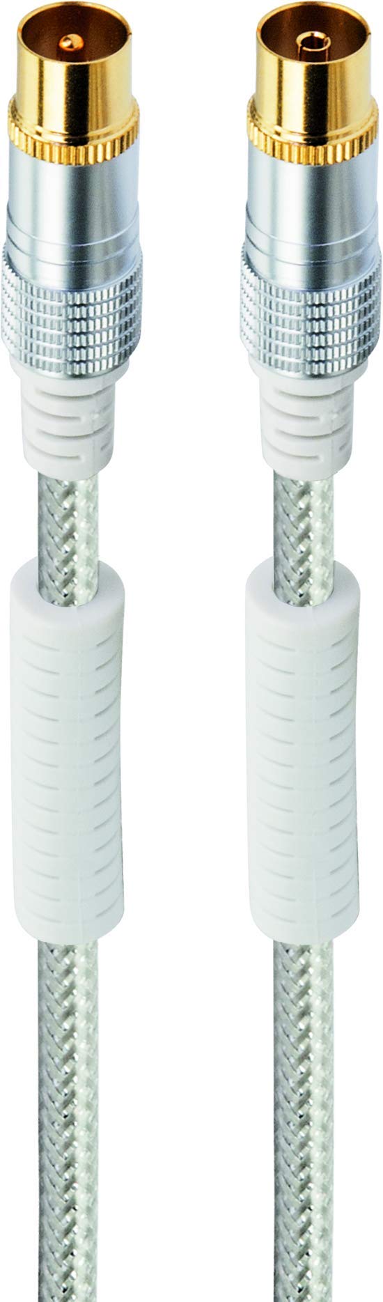 SCHWAIGER Antennenkabel 3,0 M – 110 DB Schirmung, IEC Stecker Auf Winkelbuchse, Für HDTV, DVB-C/T2