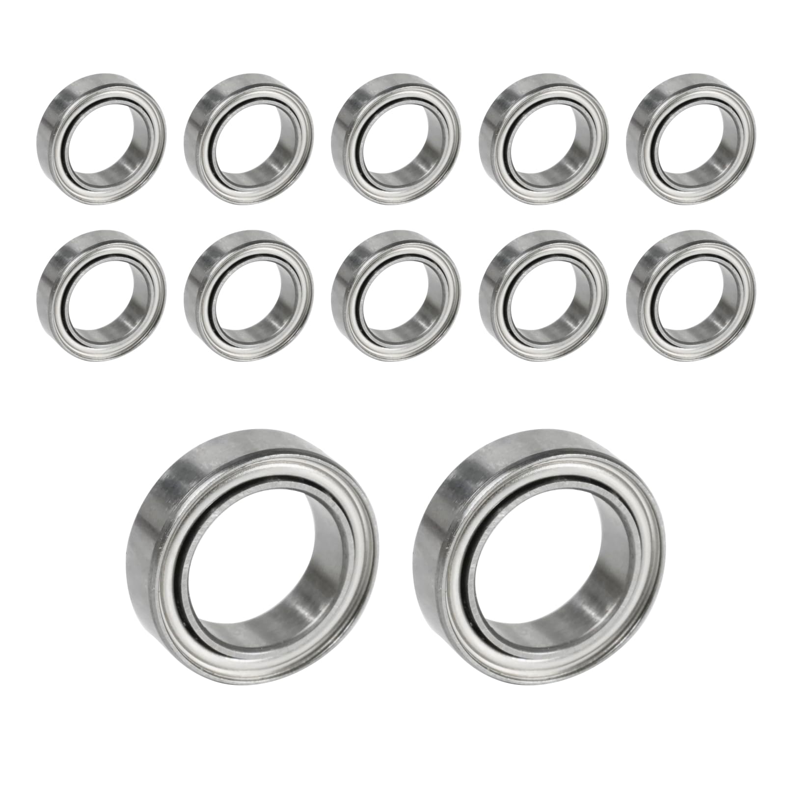 12pcs MR128-2RS Roulements à Billes 8 mm x 12 mm x 3,5 mm, Double Protection, Roulements à Gorge Profonde pour DIY, Mini-Roulements, Tours, Moteurs, Imprimantes 3D, Fraiseuses et Appareils Mécaniques