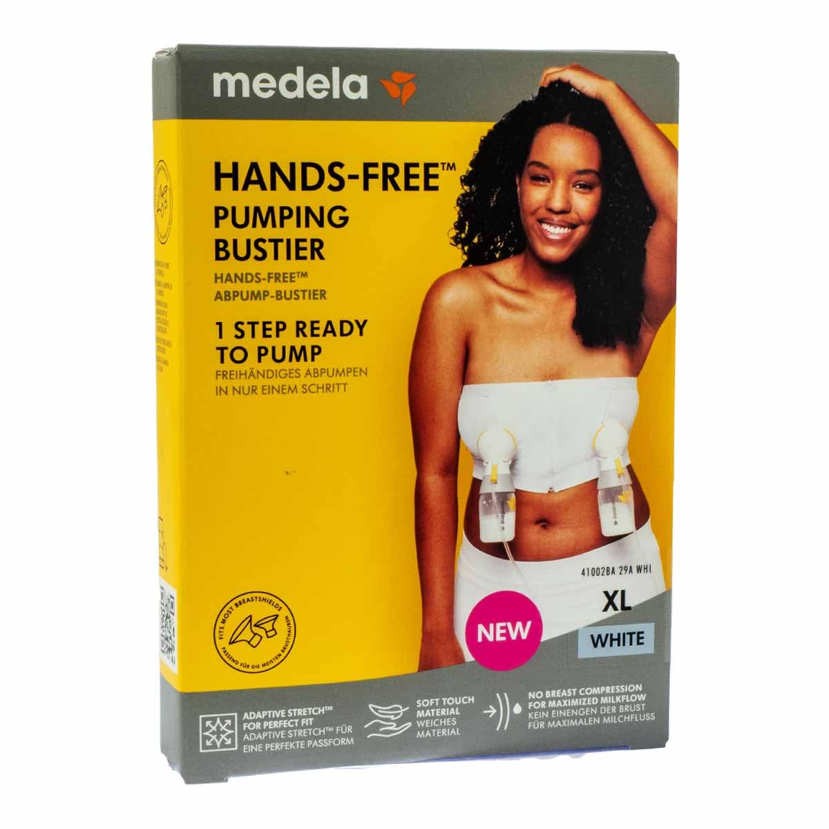 Medela Bustier de bombeo manos libres, sujetador de bombeo fácil de expresar, elástico adaptable para un ajuste perfecto