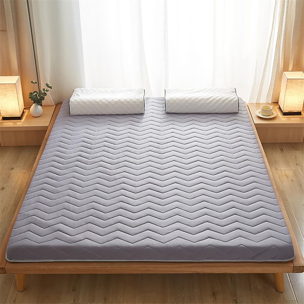 Floor Mattress 80X190cm, 5 Cm Thick, Portable, Roll-Up, Folding Guest Mattress Futon Tatami Mattress for Single Bed Double Bed Dorm Room Bedroom Rental Apartment,Gray