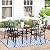 MFSTUDIO Metal Patio Dining Sets for 4, Outdoor Dining Sets with 1.57” Umbrella Hole, 4 Garden Backyard Metal Chairs and Larger Square Patio Table, Black