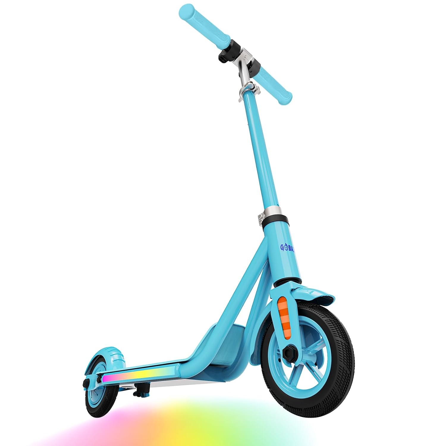 Electric Scooter for Kids Ages 6-12 150W Hub Motor 10 mph Colorful Lights LED Display Dual Brake System