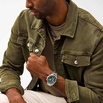 Fossil Autocross Watch for Men, Quartz Multifunction Movement with Stainless Steel or Leather Strap