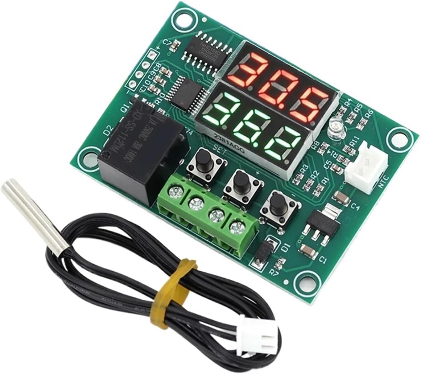 W1219 DC 12V Dual LED Digital Thermostat Temperature Controller temperature Regulator Switch Control Sensor Module(10 Pcs)