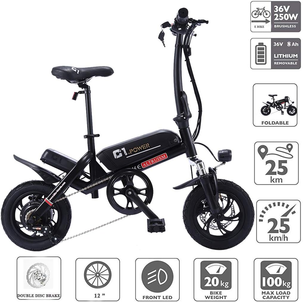 Altruism Electric Bikes Men 250w Folding Electric Bikes For Adults 36v E Bike For Adults Women Ebike Disc Brakes Electric Bicycles