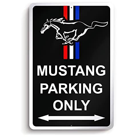 Mustang Sign - 8x12 Aluminum Garage Gifts for Men - Mustang Man Cave Sign - Gifts for Mustang Lovers - Ford Mustang Poster - Ford Mustang Gifts Cover