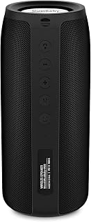 MusiBaby M88 Bluetooth Speaker: Dual Pairing, BT 5.3, 360° Stereo Boom Bass, 30H Playtime, IPX5 Waterproof - Portable for Party, Beach, Outdoor (Black)