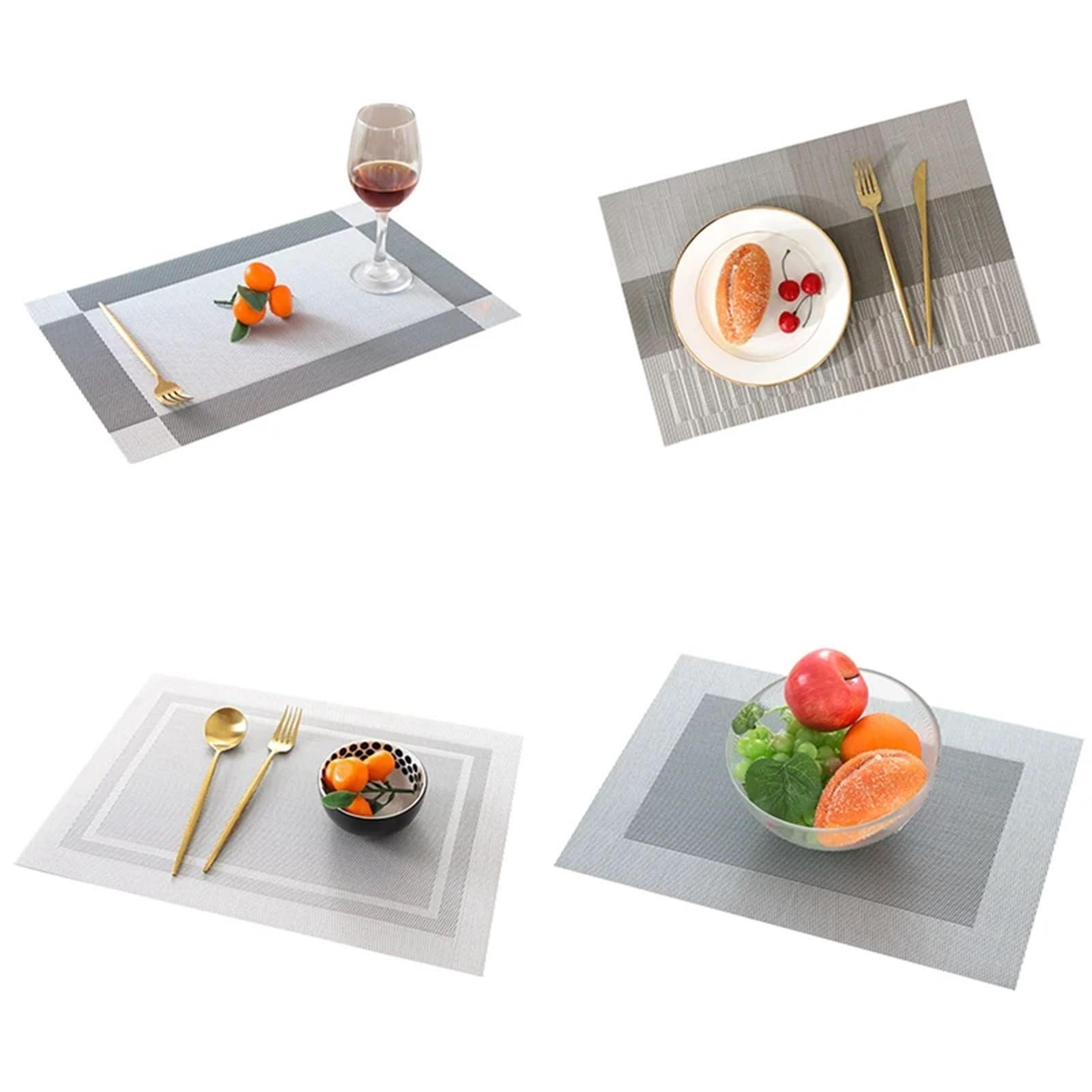 Juego de manteles Juego de manteles Individuales Antideslizantes for Mesa Comedor, Posavasos Lavables, Accesorios Modernos for decoración del hogar, 4/6 Uds(05,6pcs)