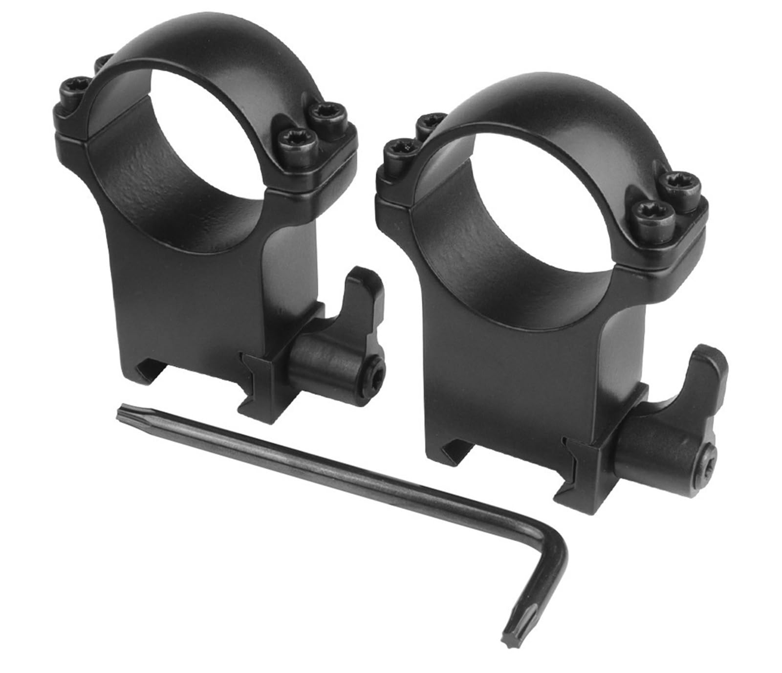 1 Paire De Supports De Lunette en Acier À Double Anneau De 30 Mm De Diamètre for Rail De 21 Mm, Support De Serrage for Tube Décalé en Porte-à-Faux Optique