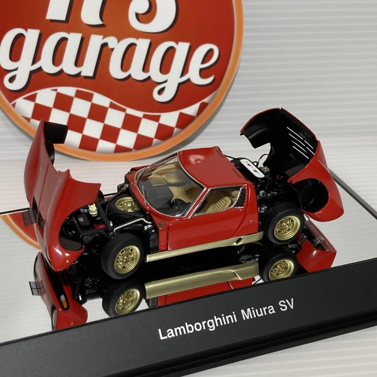 Amazon.co.jp: 1/43 オートアート ミウラ SV レッド ゴールド
